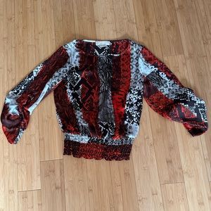 MICHAEL by Michael Kors silky print top